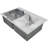 Drop-In 33-in x 22-in Brushed Stainless Steel Double Equal Bowl 1-Hole Kitchen Sink All-in-one Kit