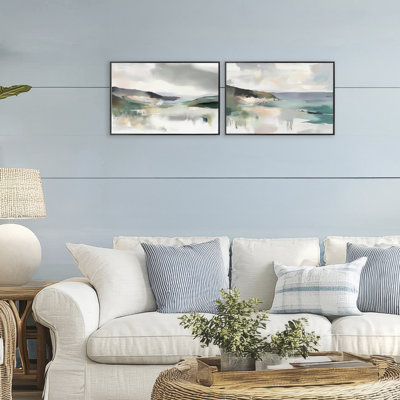 Abstract Wild Rhythms 2pc Framed Giclee Set, design by Mona Grace