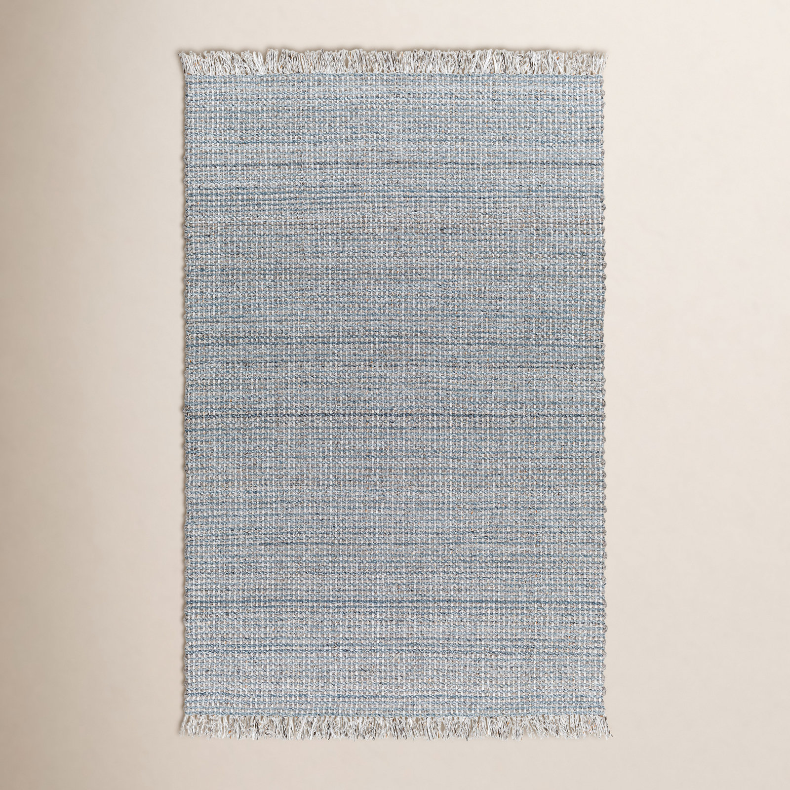 Viewcrest Hand-Woven Aqua Geometric Rug, Rectangle 6' x 9'