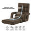 Fauteuil inclinable en lin / chaise sur pied, gris foncé-1458060537