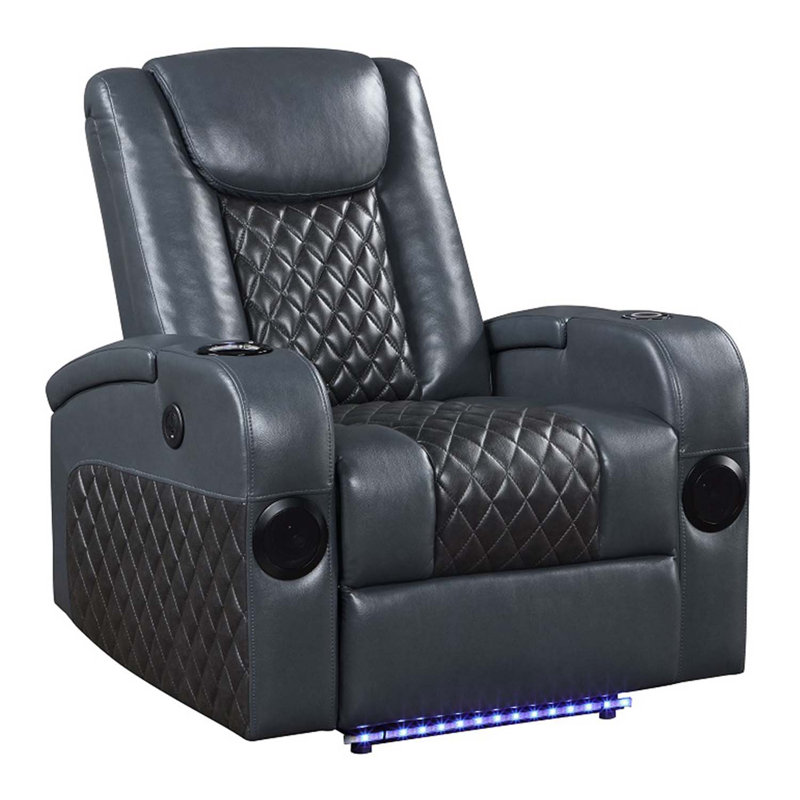 Fauteuil inclinable électrique avec Bluetooth Alair, Bleu