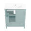 Ensemble de meuble-lavabo 30 po avec lavabo, armoire de salle de bain multifonctionnelle avec portes et tiroir, structure solide et panneau de fibres à densité moyenne-1149616305