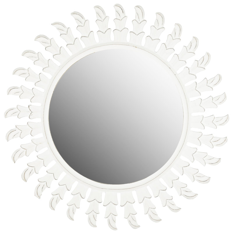 Miroir d'appoint Barnabas Sun, Blanc
