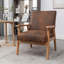 Fauteuil de style moderne Mid-Century de 25,38 po de largeur, brun clair-1789689139