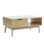 Table basse en rotin organique moderne avec rangement