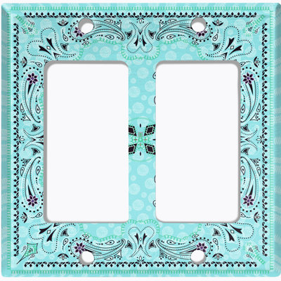 Patterned 2 - Gang Toggle Light Switch Standard Wall Plate