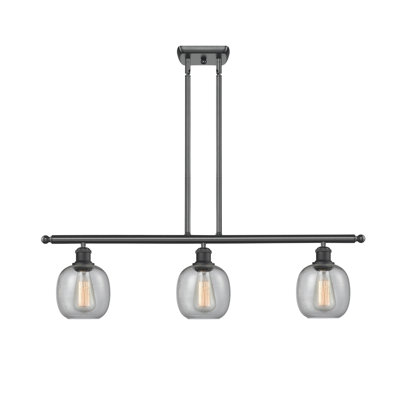 Luminaire suspendu linéaire à 3 lumières pour îlot de cuisine Carlucci