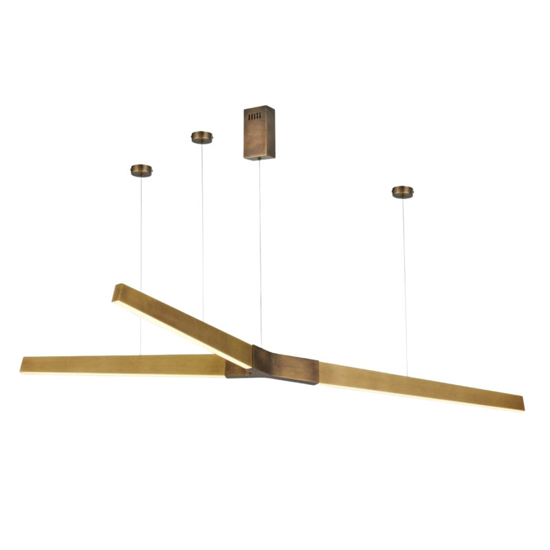 Vector 58" LED Chandelier, 12" H x 26.7" W x 58.3" D