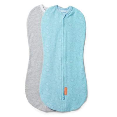 Coussin à compression SwaddleMe par Ingenuity, fermeture à glissière bidirectionnelle, 0-2 mois, 1,0 TOG, paquet de 2