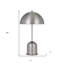 Lampe de table d'appoint en métal avec abat-jour dôme 20 po Saed-709008577