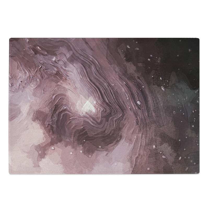 Tempered Glass Swirling Passions Chopping Board, 39 cm W x 28.5 cm L