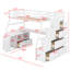 Lit mezzanine avec tiroirs, tablettes et bureau-482852493