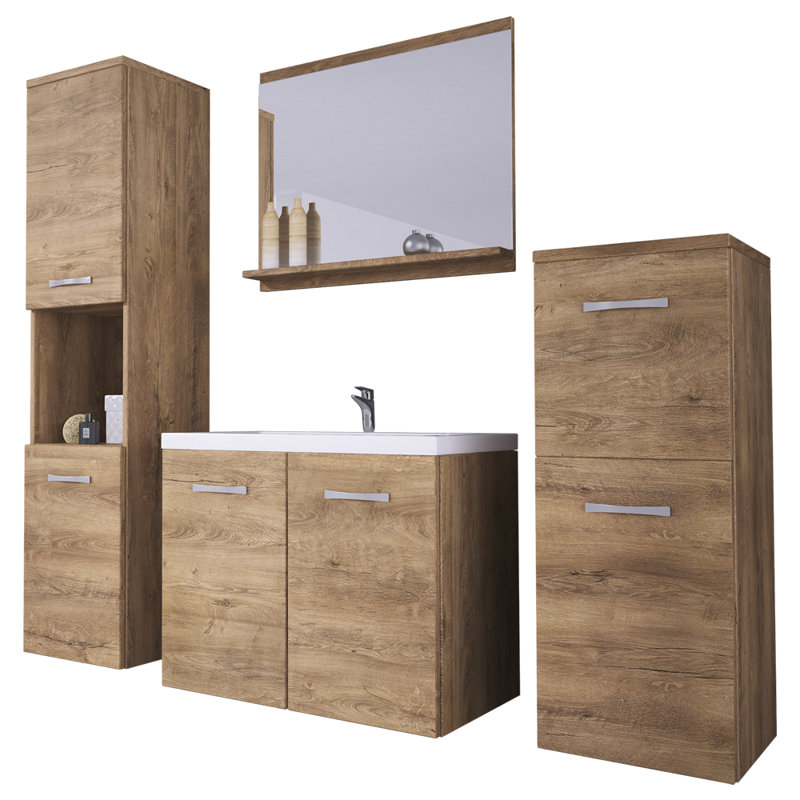 Pagie Bathroom Furniture Suite, Light Wood