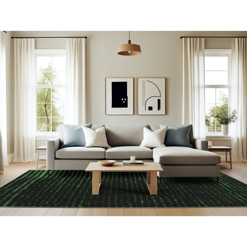 Performance Abstract Indoor Rug, Rectangle 6' x 9'