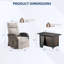 Ensemble de conversation 5 pièces avec foyer extérieur, fauteuil inclinable pivotant et coussins beiges.