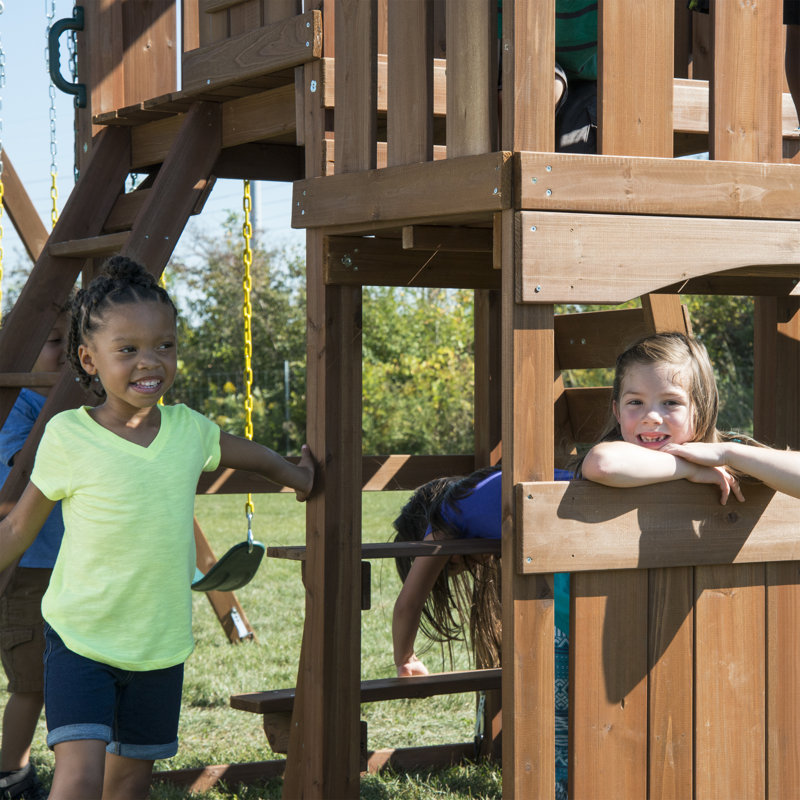 Elkhorn Wooden Play Swing Set