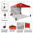 CROWN SHADES Canopy Tent 10x10 Pop Up Canopy Outdoor Shade with Pockets Sidewall, Easy Up Sun Shelter with One Person Set Up Centre Lock, Portable Instant Camping Beach Canopy Tents, Pink-108162905