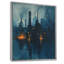 Impression d'art mural jaune et bleu de l'usine Metropolis I - usines-937274960-937274964