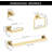 Bathroom Towel Bar Set 5-Piece Stainless Steel Wall Mounted Hardware Kit Modern Square Design For Bathroom And Kitchen-113863073