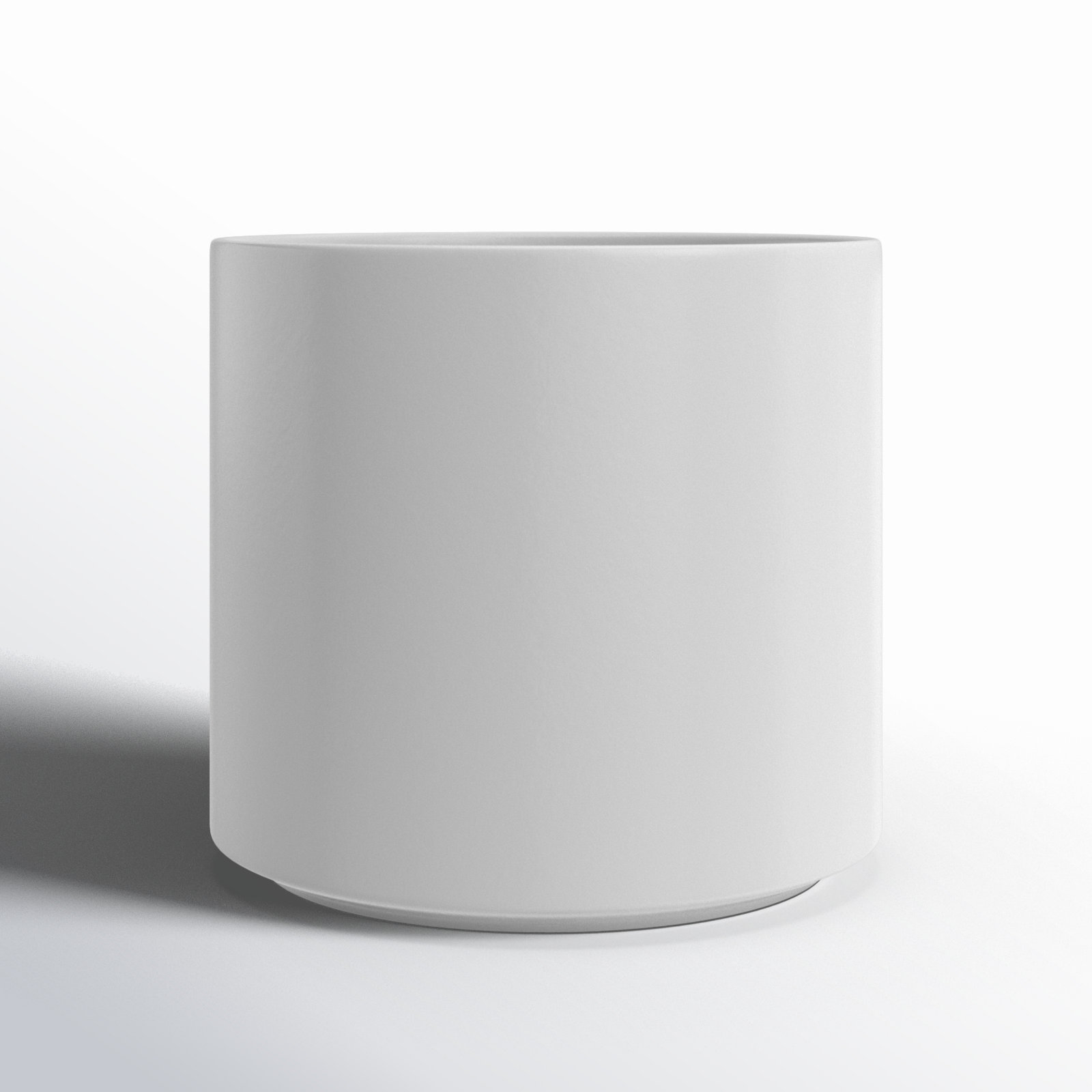 Keyes Handmade Ceramic Pot Planter, White, 12" H x 13" W x 13" D