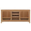 Meuble-lavabo autoportant de 72 po avec double cuve et structure en bois massif chêne naturel