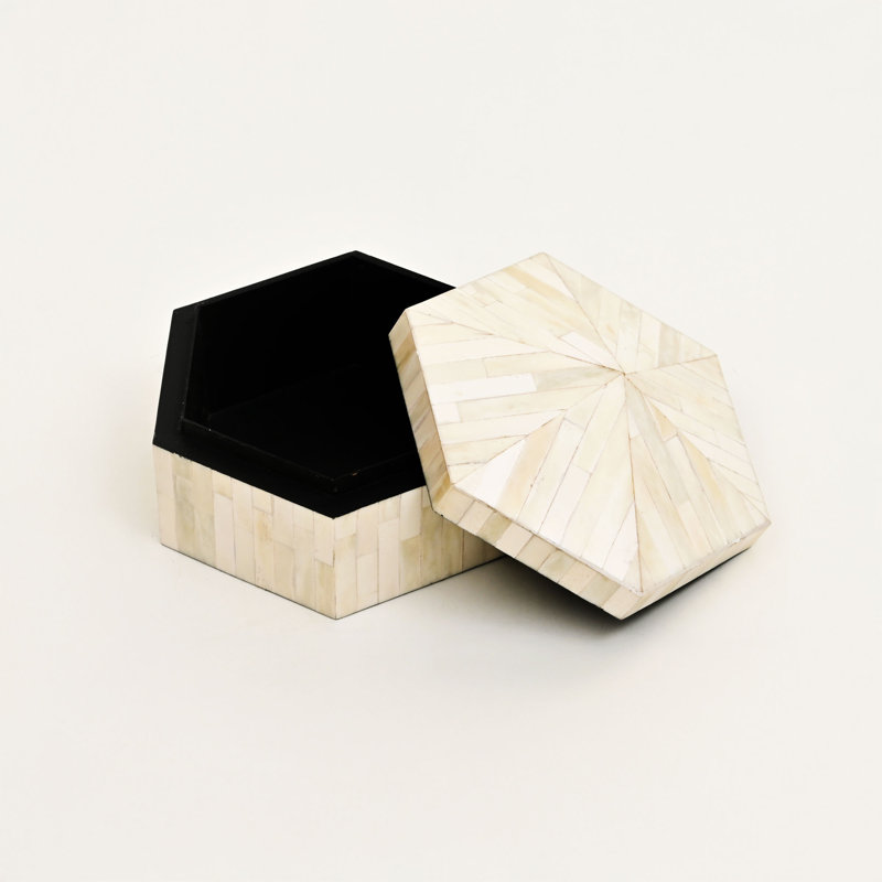 2 Piece Decorative Box Set, Beige
