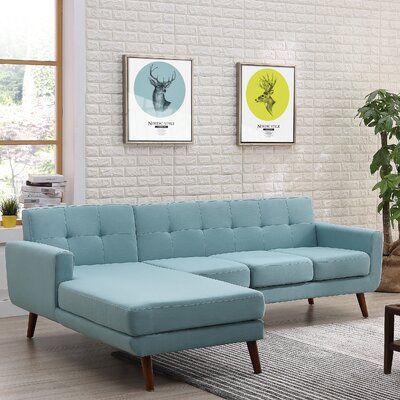 Barnet 98.48"" Wide Sofa & Chaise -  George Oliver, GOLV1624 40248324