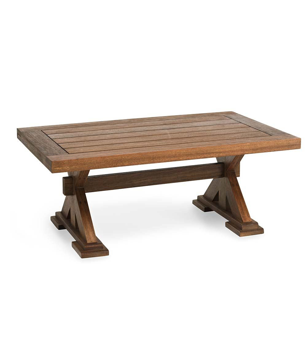 Plow & Hearth Claremont Eucalyptus Outdoor Coffee Table & Reviews Wayfair