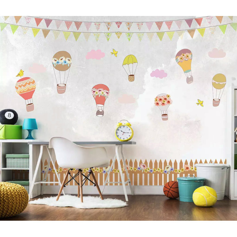 Papier peint texturé amovible Little Little Air Air Balloon, l 150 po x L 98 po