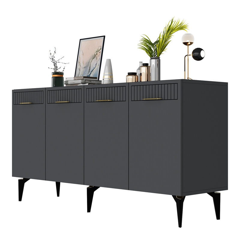 Olivia 80cm Sideboard, Anthracite
