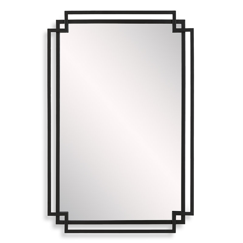 Whipe Accent Wall Mirror, Matte Black