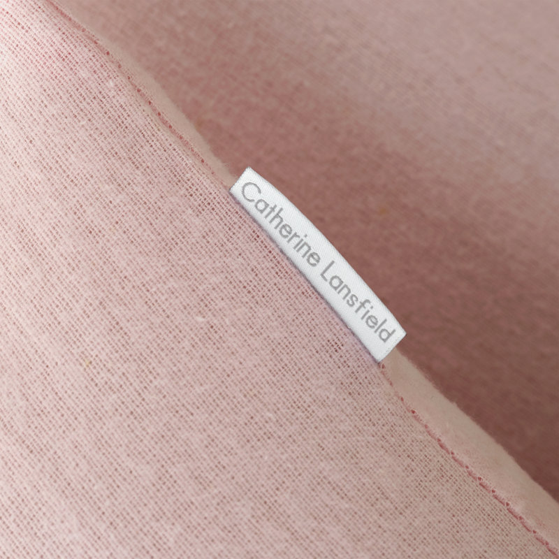 Brushed Cotton Duvet Cover Set, Double - 2 Standard Pillowcases, Pink