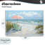 Plaque murale chaise de bord de mer et parasol rose, design par Creative Studio-487803054