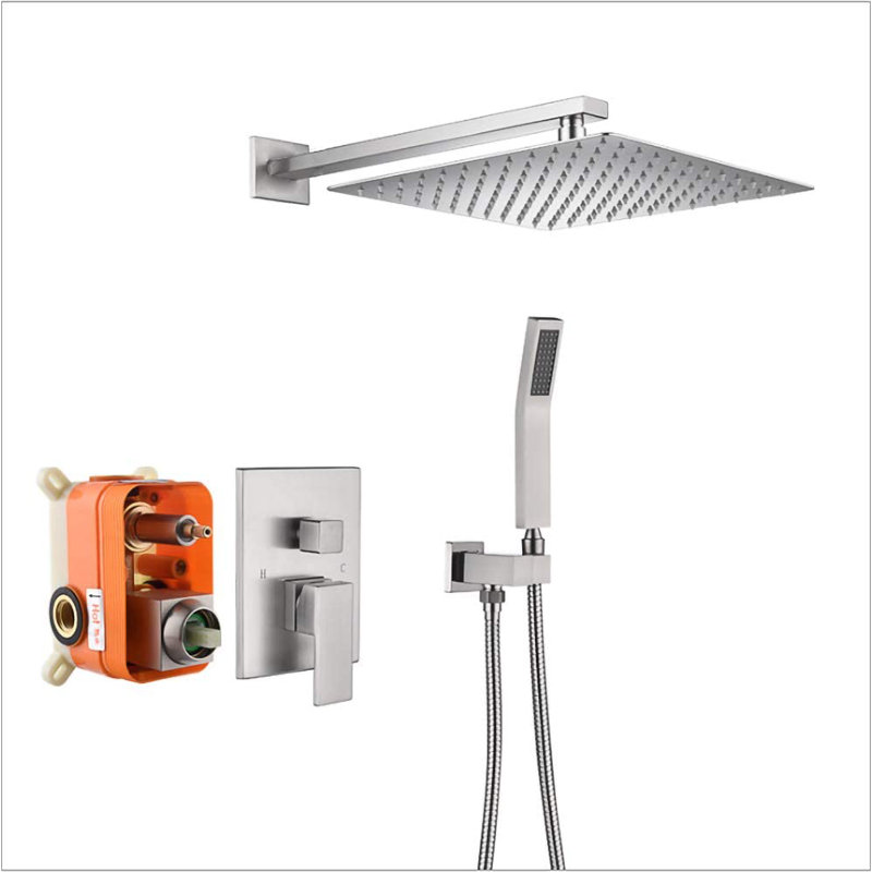 Pomme de douche 12 po, Nickel brossé