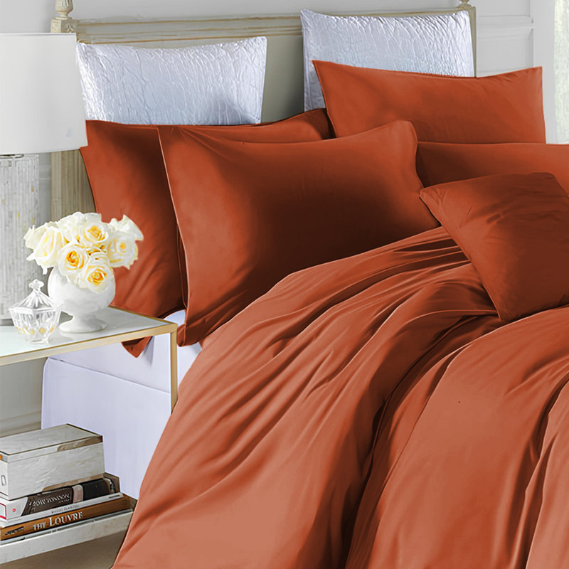 Marnisha Microfiber / Polyester Solid Colour Duvet Cover Set with Pillowcases, Double Duvet Cover Set +2 Pieces Included