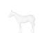 Sculpture de cheval, debout, blanc brillant