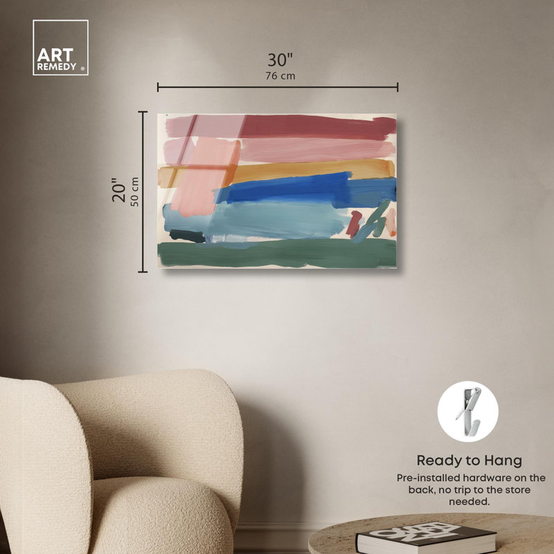 «Compost of Swipes II», reproduction d'art sur toile par Art Remedy, H 20 po x l 30 po