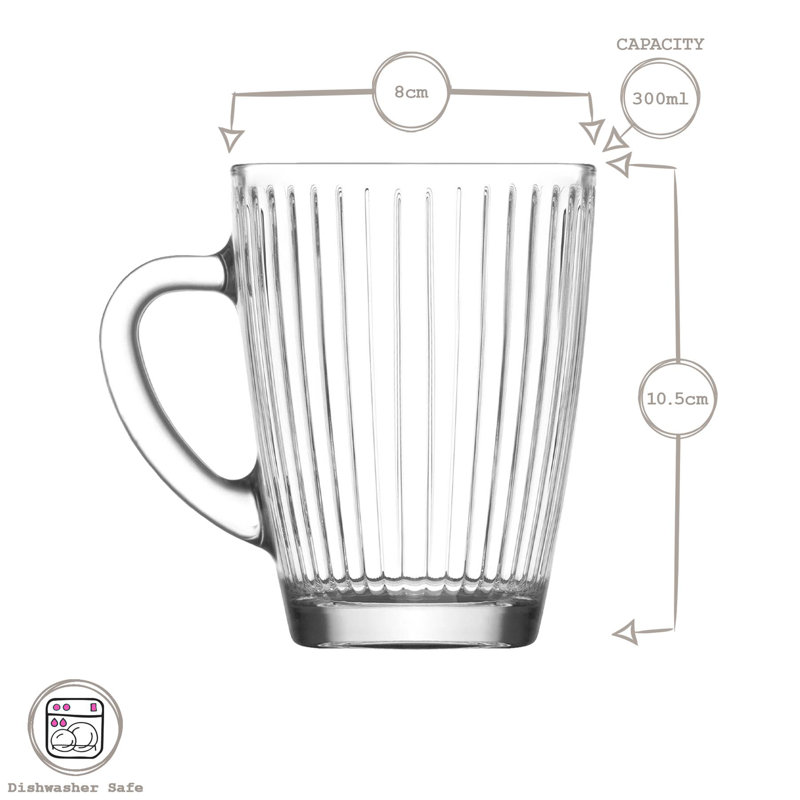 LAV Hestia Glass Mugs, 6, 300