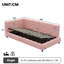 Upholstered Single (3') Boucle Ottoman Bed-1381127604