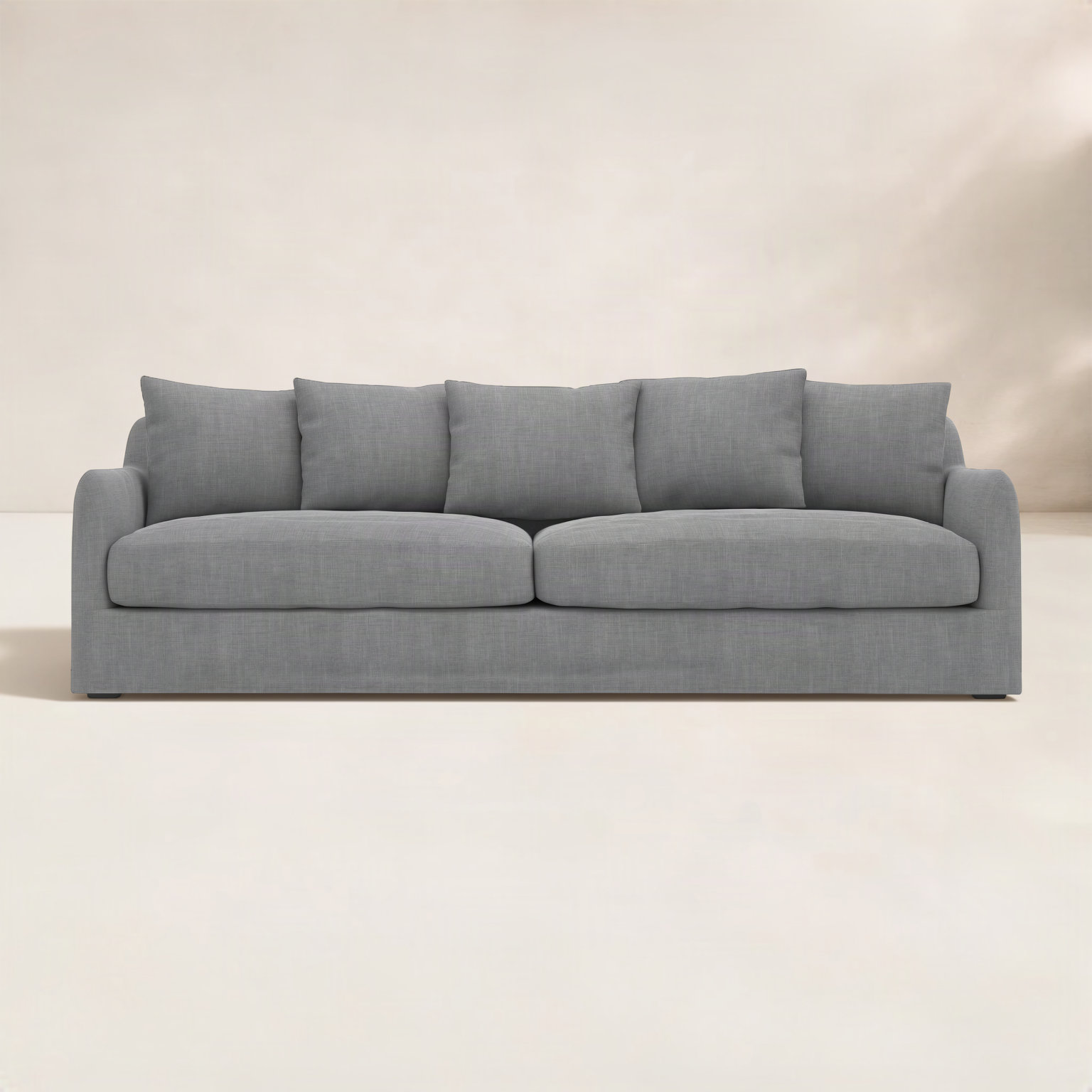 92" Patio Sofa, Charcoal