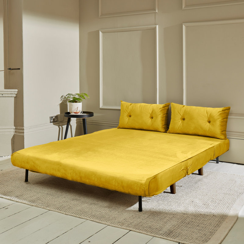 Trahan Small Double Sofa Bed, Yellow