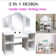Girls Princess Vanity Table Set - Tri-Folding Mirror