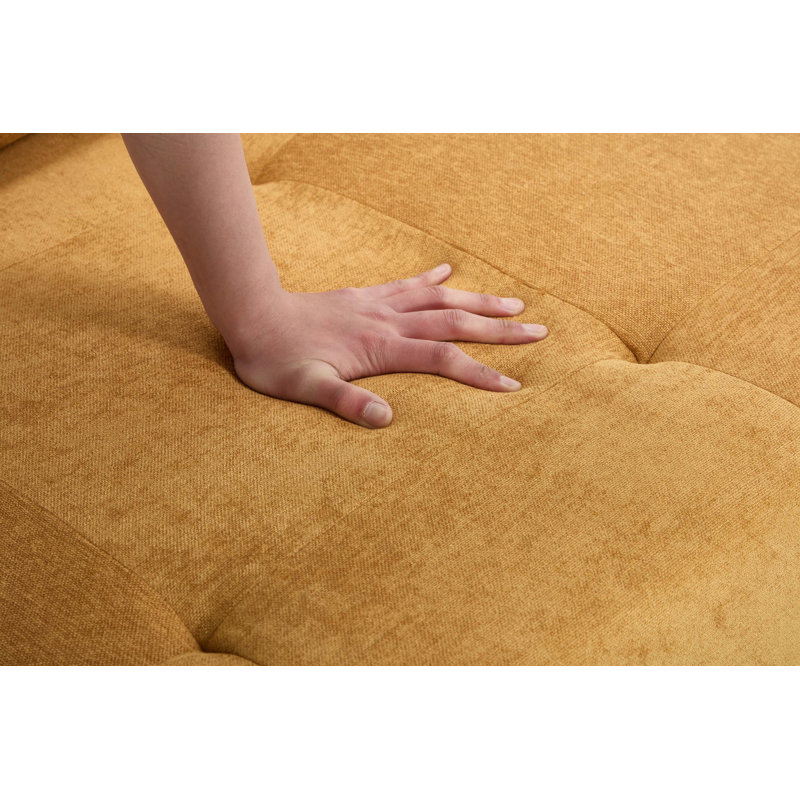 Canapé modulaire avec dossier réglable Chenille, Yellow Chenille