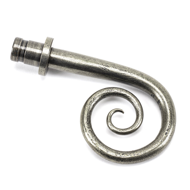 Monkeytail Steel 11.5cm Finial, Pewter Patina