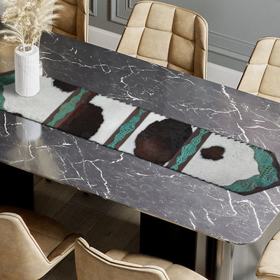Cowhide & Leather Table Runner