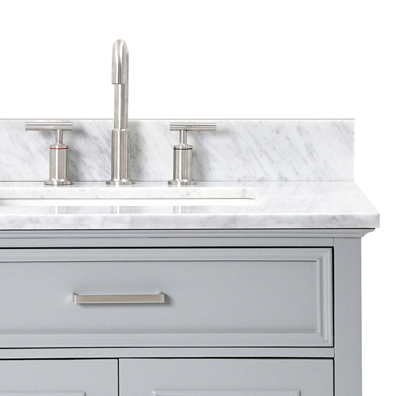 Kensington 73'' W Double Vanity, Gray, 73", Rectangular