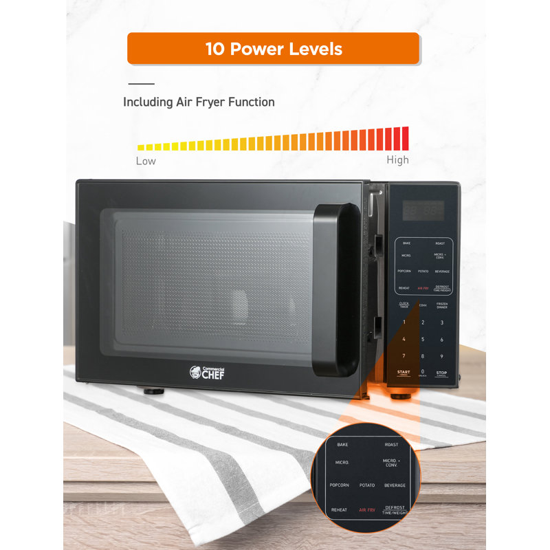 Black 0.9 Cu. Ft. Convection Microwave Air Fryer Combo