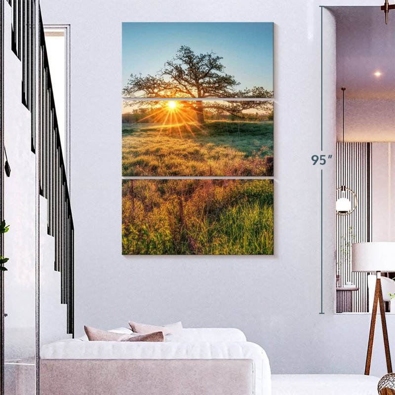Harnek Oak Tree Sunrise, H 74 po x l 48 po