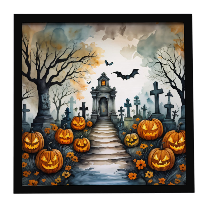 Marigold Spooky Halloween, impression sur métal encadrée