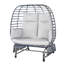 Fauteuil œuf, fauteuil pivotant pour 2 personnes avec structure et coussin à bascule